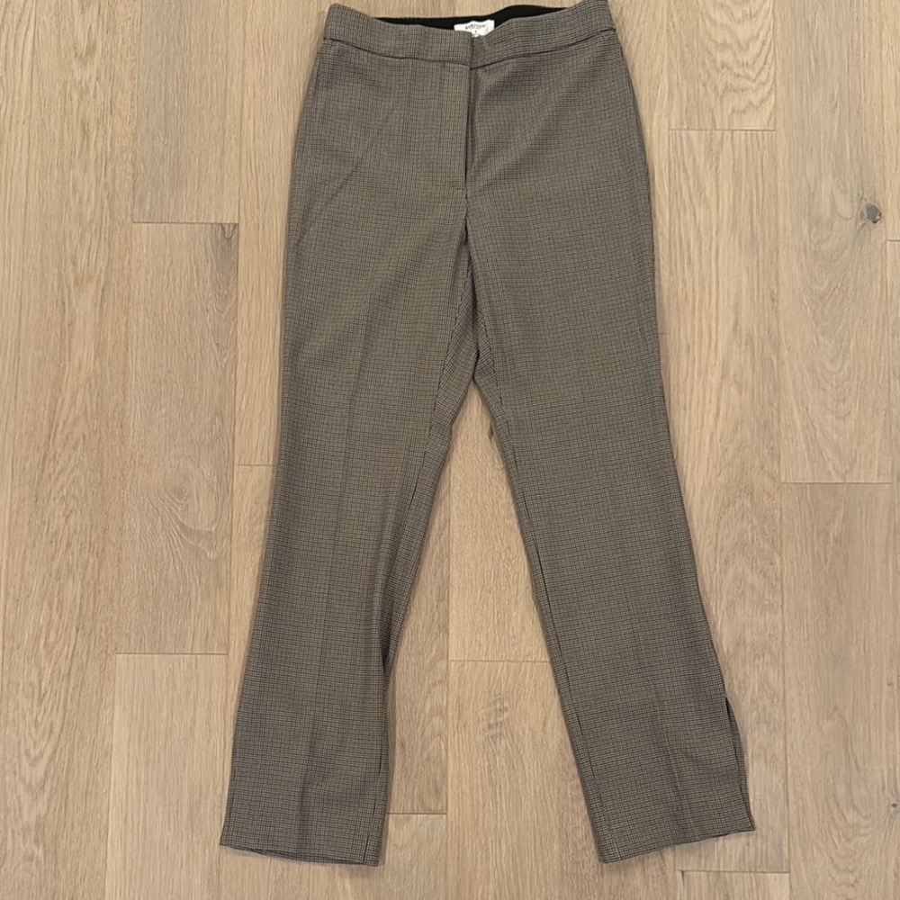 Aritizia Brown Checkered Trousers